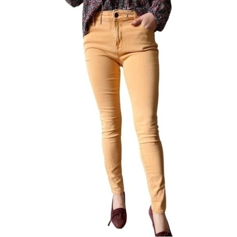 OLD NAVY Rockstar Tan Cotton Jeans Women Size 8 Mid Rise 29" Inseam VG - Picture 3 of 9